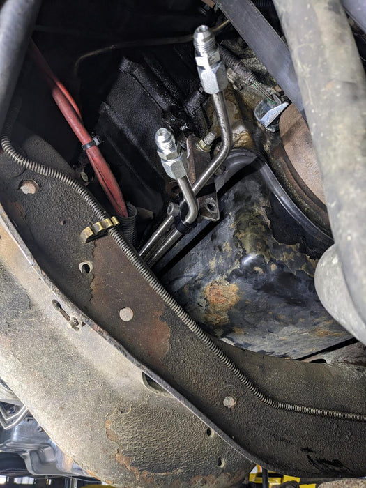 98.5-03 7.3L 4R100 Transmission Cooler Line Kit w/ 3/8 Inch Barbs CNC Fabrication