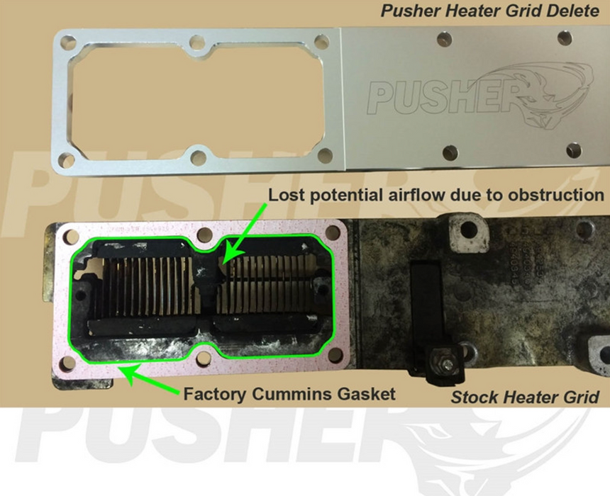 Pusher Grid Heater Delete for 2007.5-2018 Dodge Cummins 2500/3500