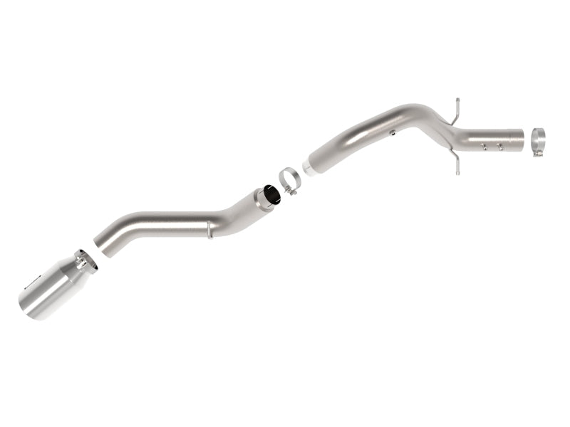 aFe Large Bore-HD 5in 409SS DPF-Back Exhaust System w/Pol Tip 24-25 GM Diesel Trucks V8-6.6L(td) L5P.