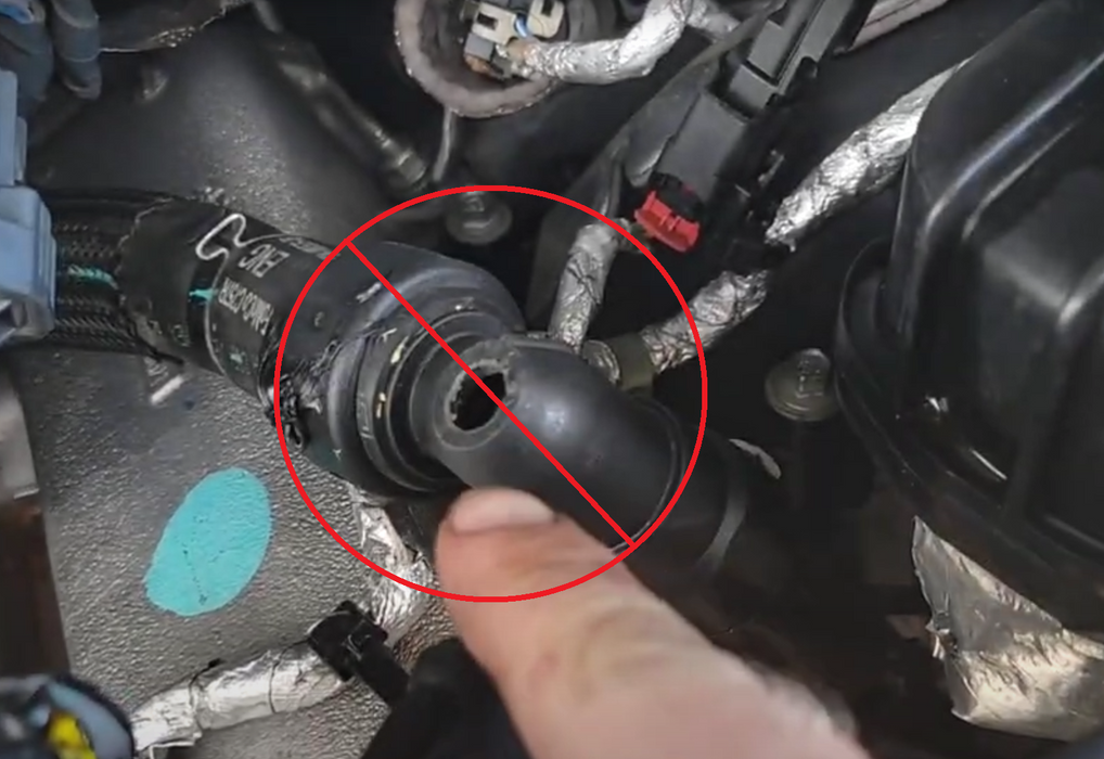 SPE Motorsport 2011-2024 Ford 6.7 Heater Inlet Billet Top Adapter Fitting.