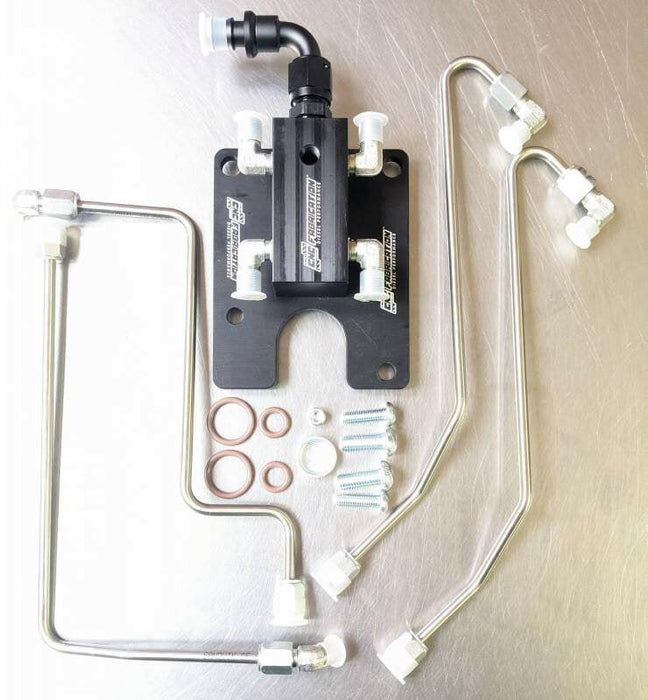 CNC Fabrication 94.5-97 7.3L 4-Line Feed Fuel Line Kit - CNC-7.3-OBS-4LFFBD