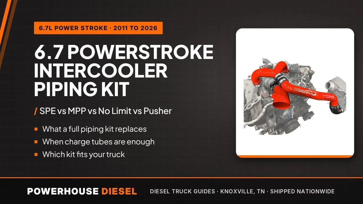 6.7 Powerstroke intercooler piping kit comparison: SPE vs MPP vs No Limit vs Pusher