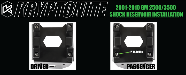 Kryptonite Remote Reservoir Mount Kit For 2001–2010 Chevy/GMC HD Trucks & 2002–2009 Hummer H2