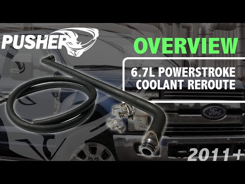 Pusher Coolant Reroute for 2011+ Ford F250/350 6.7L Powerstroke