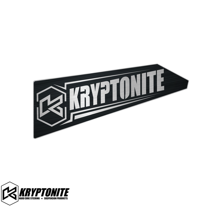 Kryptonite Upper Control Arm Stainless Logo Plates | 2011–2025 Gm Hd