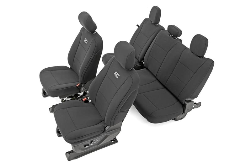 Rough Country Seat Covers | First Row & Second Rows | Ford F-150 (15-25)/F-250 Super Duty (17-26)/F-350 Super Duty (17-26)
