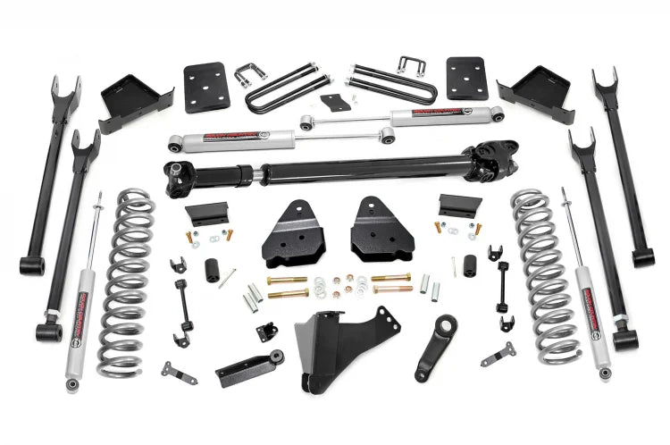 6 Inch Ford 4-Link Suspension Lift Kit Rear 17-19 F-250 4WD Diesel w/Overloads Rough Country