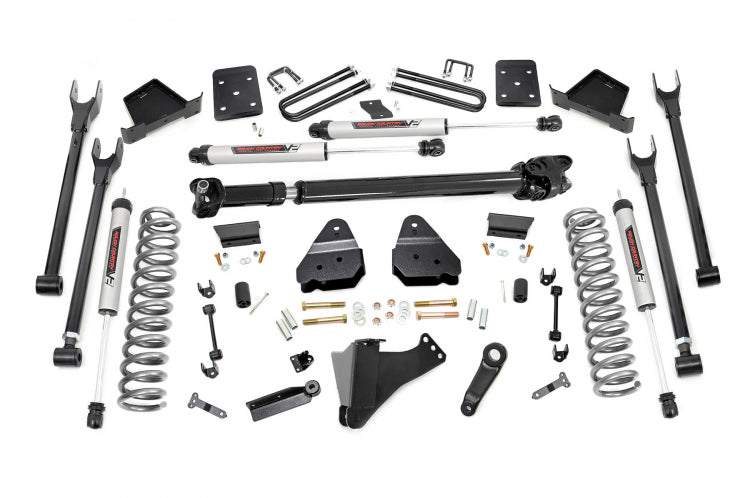 6 Inch Ford 4-Link Suspension Lift Kit Rear 17-19 F-250 4WD Diesel Without Factory Overloads Rough Country