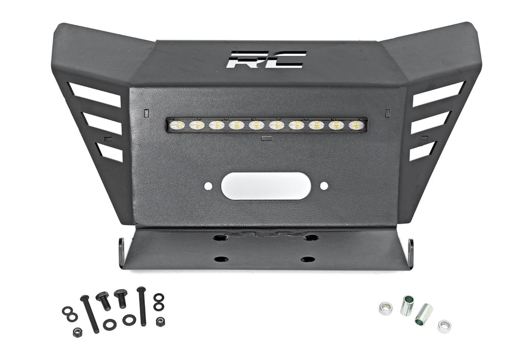 Winch Plate | 10" Black Slimline | Honda Pioneer 520