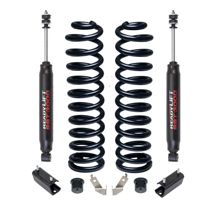 2.5" Coil Spring Front Lift Kit W/SST3000 Shocks- Ford Super Duty Diesel 4WD 2011-2019