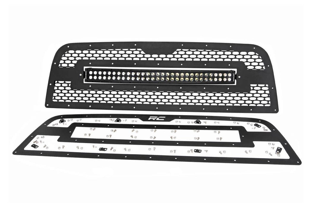 Dodge Mesh Grille w/30 Inch Dual Row Black Series LED 13-18 RAM 2500/3500 Rough Country