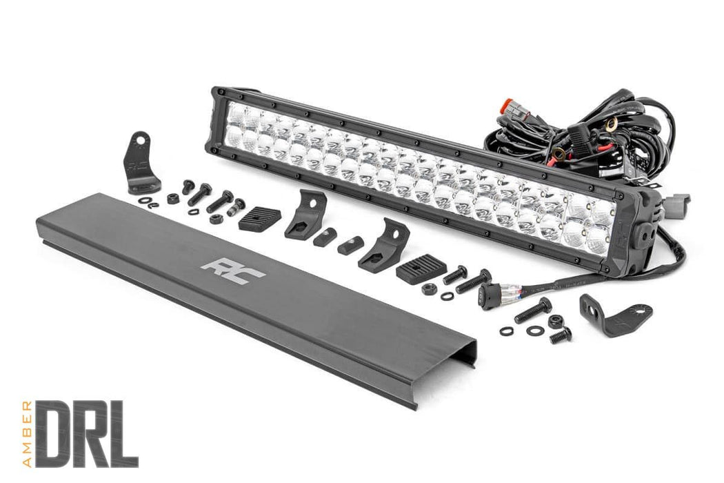 20-inch Cree LED Light Bar Dual Row Chrome Series w/ Amber DRL Rough Country