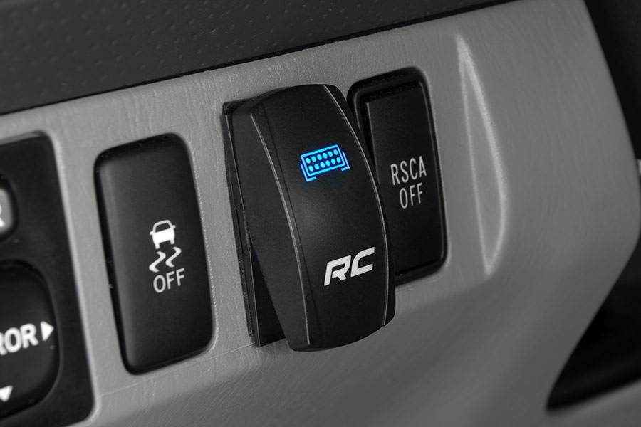 LED Backlit Rocker Switch RC Logo Blue Rough Country — Powerhouse Diesel