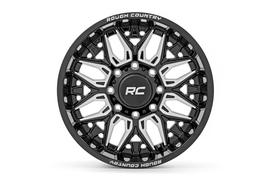 86 Series Wheel One-Piece Gloss Black 20x10 8x170 -19mm Rough Country