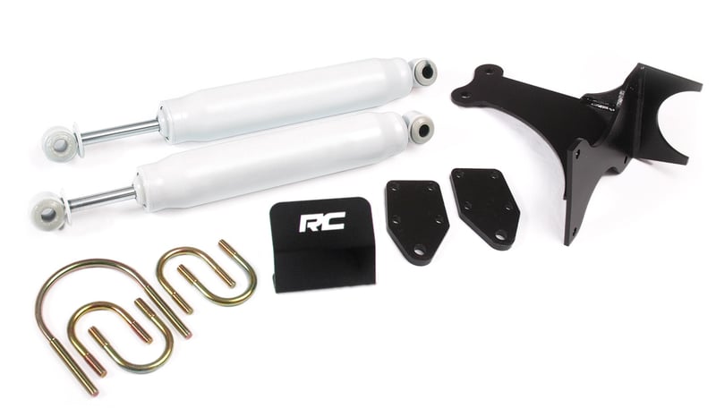 Rough Country Steering Stabilizer | Dual | 2-8 Inch Lift | Ford Super Duty (05-22)