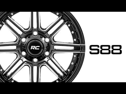 88 Series Wheel One-Piece Gloss Black 20x10 8x170 -19mm Rough Country