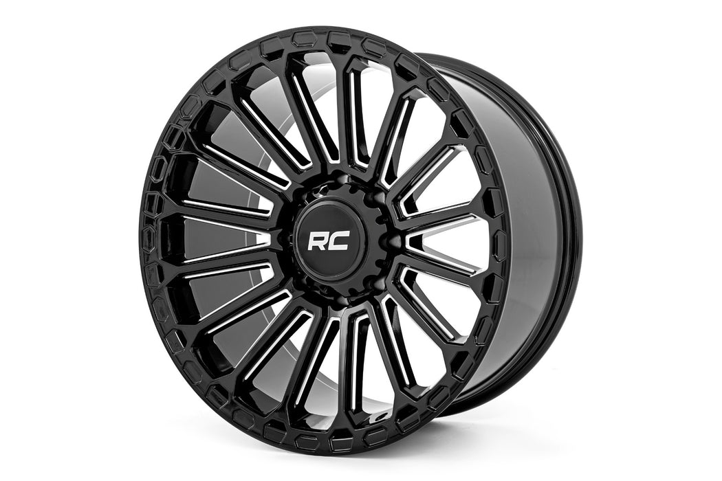 97 Series Wheel One-Piece Gloss Black 20x10 8x180 -19mm Rough Country