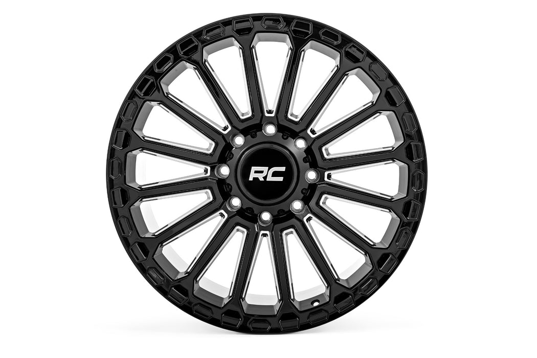 97 Series Wheel One-Piece Gloss Black 20x10 8x170 -19mm Rough Country