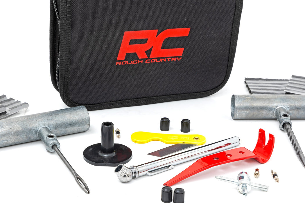 Emergency Tire Repair Kit w/Carrying Case 39pcs Rough Country