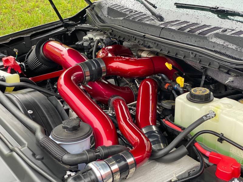 thumbnail image 2 of Turbo Coolant Feed Line Tube Braided Kit For 11-16 Ford 6.7L 2 of 14