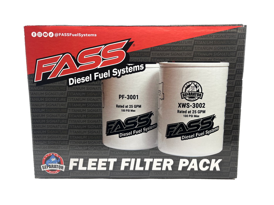 FASS Replacement Filter Pack 3 of XWS-3002 and 3 of PF-3001 FLEET FILTER PACK