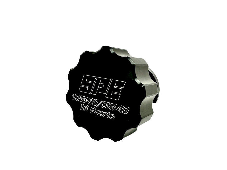 SPE 6.7L 16 Quart Powerstroke Billet Oil Cap - Black