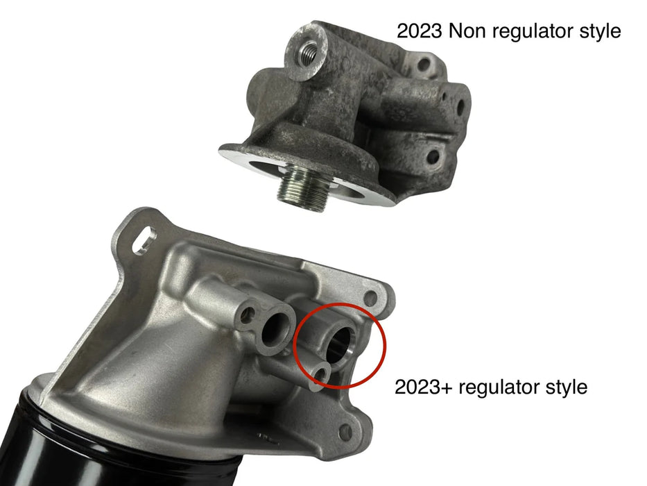 SPE Motorsport 2023+ 6.7L Powerstroke Oil Filter Housing.