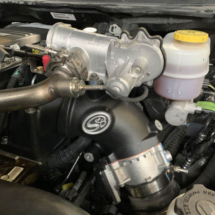 S&B Intake Elbow, Matte black, Dodge Ram 2500/3500 6.7L Cummins Intake Elbow, EGR Compatible, 2007.5-18