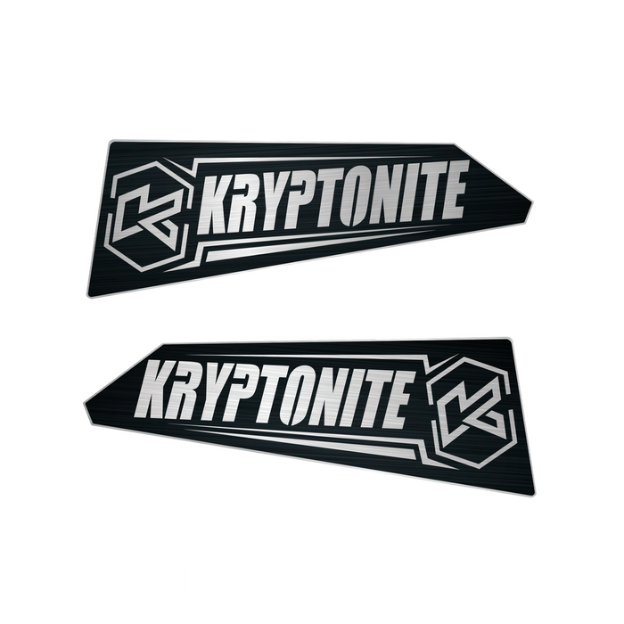 Kryptonite Upper Control Arm Stainless Logo Plates | 2011–2025 Gm Hd