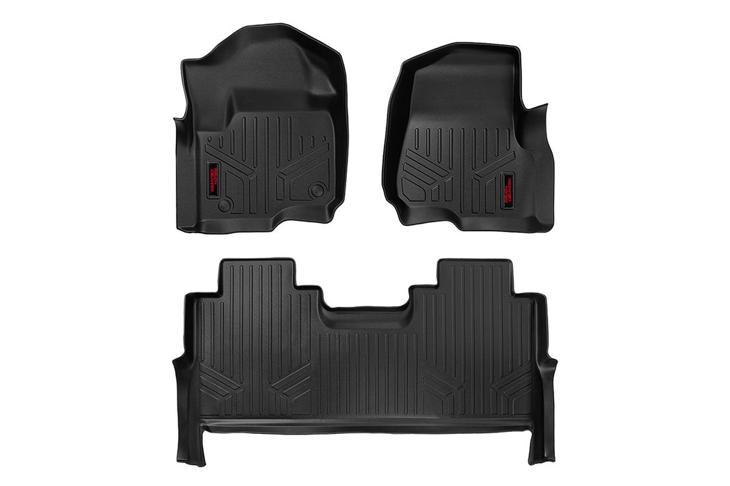 Heavy Duty Floor Mats 17-20 Ford Super Duty Crew Cab Rough Country