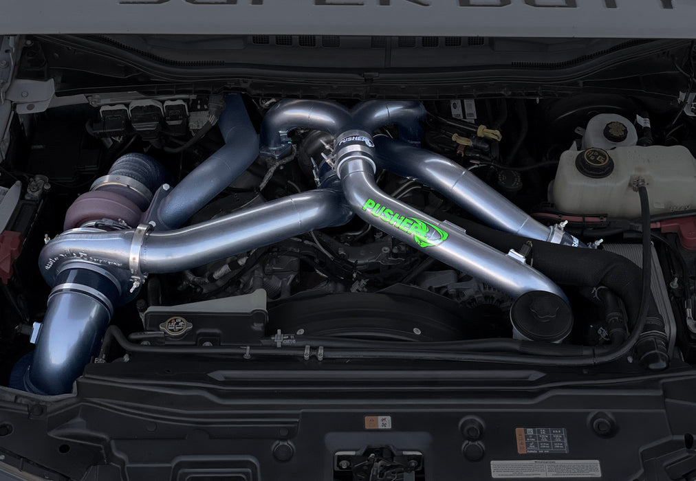 Pusher F5 Compound Turbo & Intake System 2017-19 Ford F250/350 6.7L Powerstroke