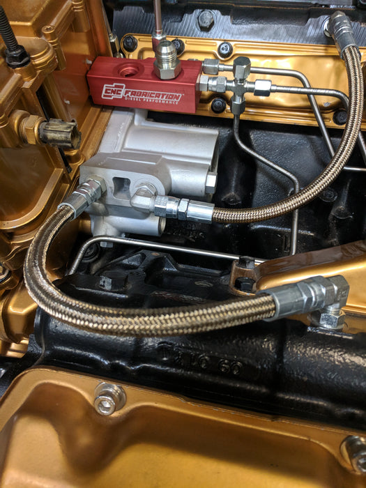 98.5-03 7.3L CNC Fab Fuel Bowl Relocation Retrofit Block