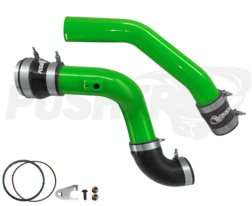Pusher 3" Hot & Cold Side Charge Tubes for 2011-14 Ford F250/350 6.7L Powerstroke w/ Throttle Valve Adapter