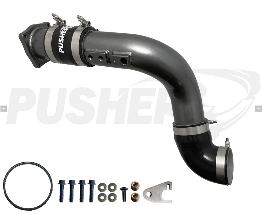Pusher HD 3" Cold Side Charge Tube for 2011-16 Ford F250/350 6.7L Powerstroke w/ Throttle Valve Replacement