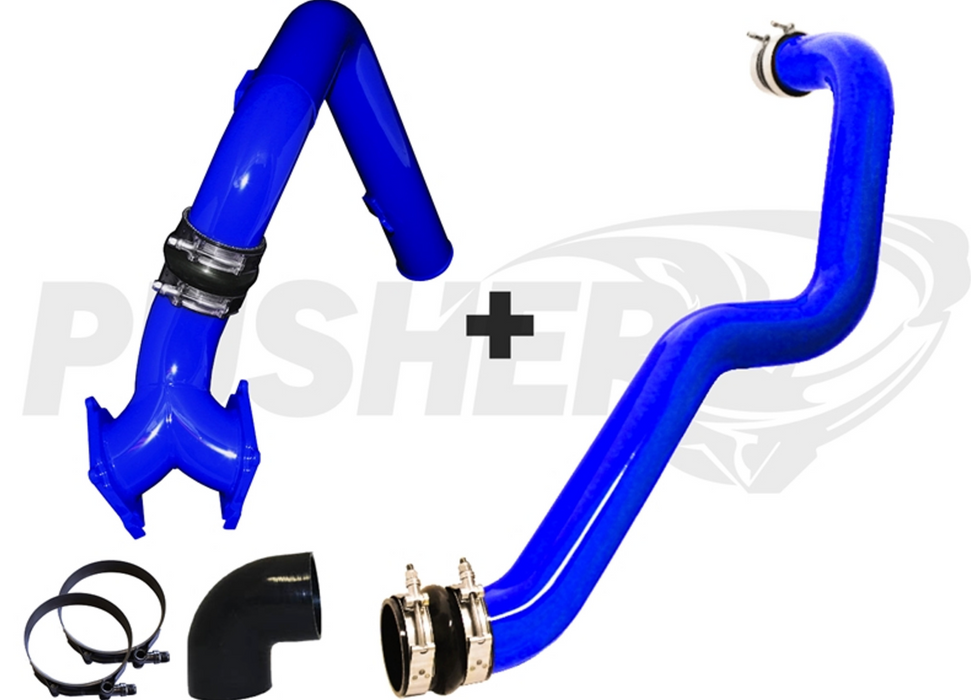 Pusher SuperMax Intake System and HD Driver-side Charge Tube for 2004.5-2005 Duramax LLY Trucks