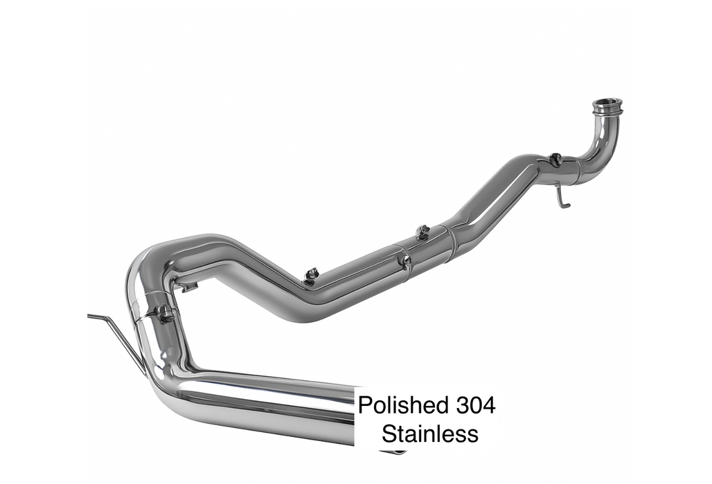 2017-2026 FULLY POLISHED T304 Duramax 6.6 Stainless Steel 5" Exhaust.