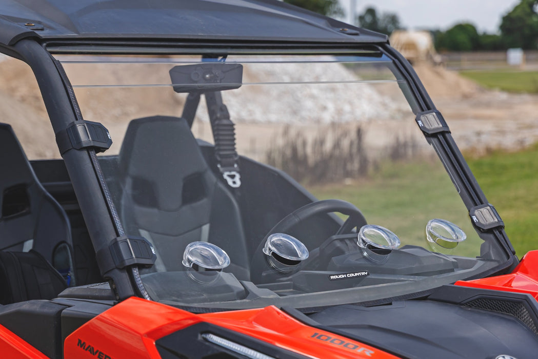 Rough Country Vented Full Windshield | Scratch Resistant | Can-Am Maverick Sport 1000R