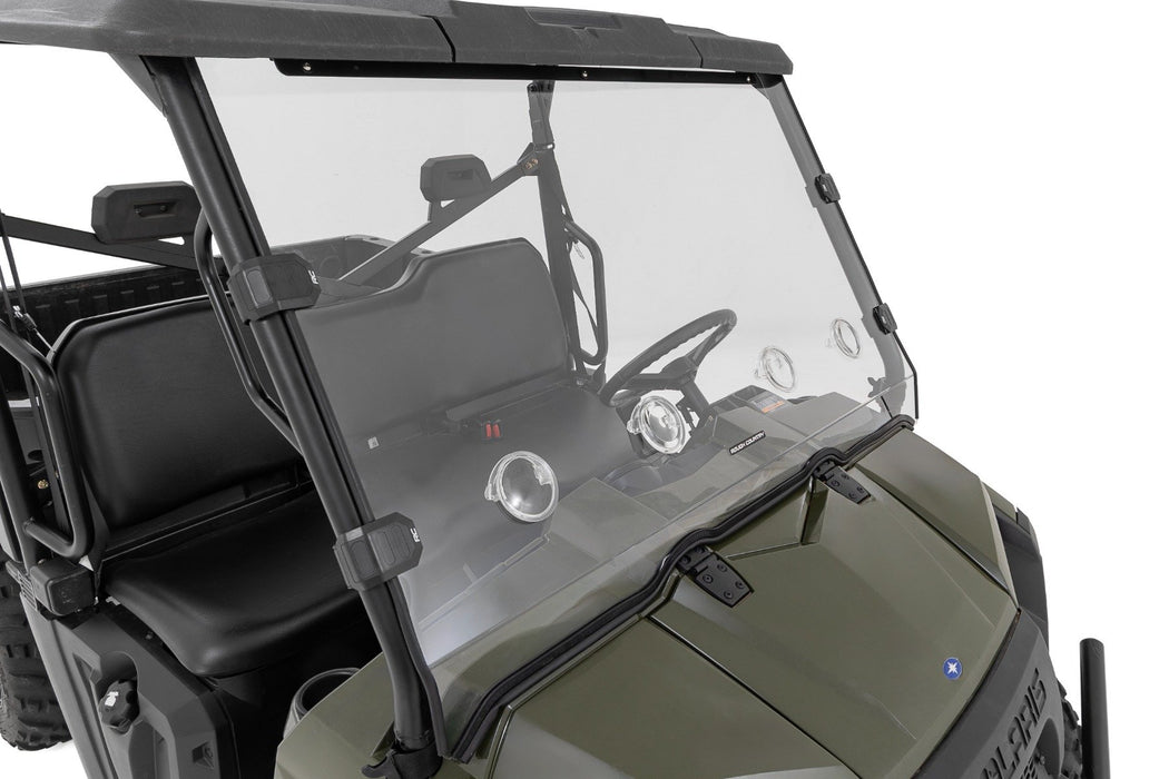 Rough Country Vented Full Windshield | Scratch Resistant | Polaris Ranger 570
