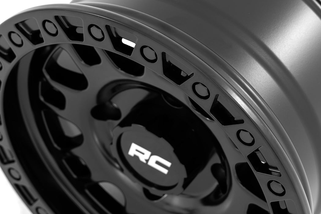 Rough Country  82 Series Wheel | UTV | Semi Gloss Black | 15x7 | 4x137 | +10mm