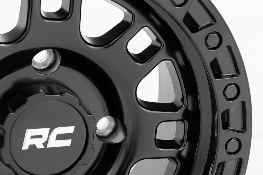 Rough Country  82 Series Wheel | UTV | Semi Gloss Black | 15x7 | 5x4.5 | +10mm