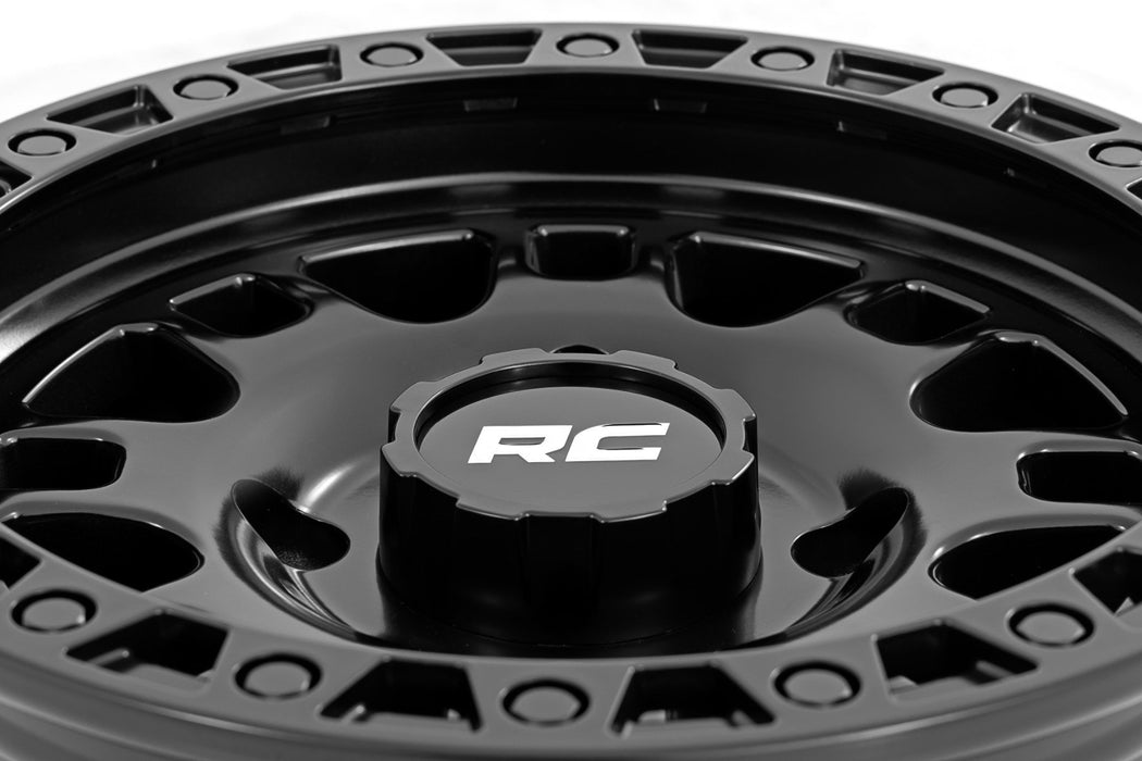 Rough Country  82 Series Wheel | UTV | Semi Gloss Black | 15x7 | 5x4.5 | +10mm
