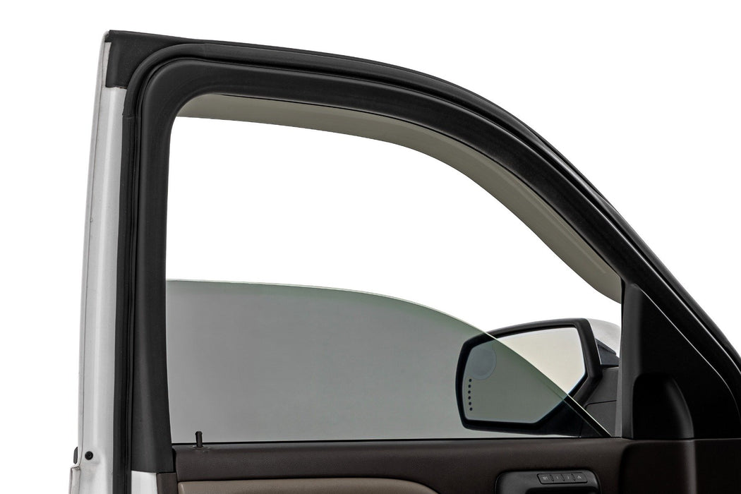 Rough Country Side Window Deflectors | Tape On Rain Guard | Chevy/GMC 1500/2500HD/3500HD 2WD/4WD