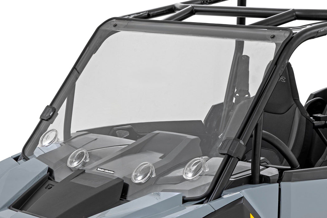 Rough Country Vented Full Windshield | Scratch Resistant | Polaris RZR XP 4 1000