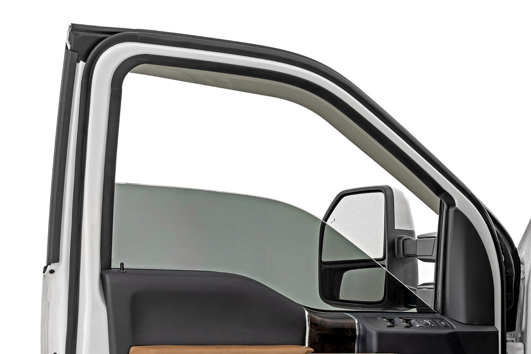 Rough Country Side Window Deflectors | Tape On Rain Guard | Ford F-150 (17-25)/F-250 (15-26)