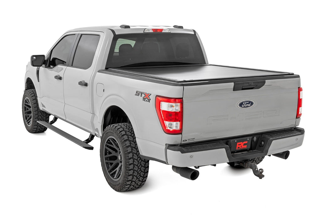 Rough Country Power Running Boards | HT-Series | Crew Cab | Ford F-150/Lightning/250/350/Raptor (15-26)
