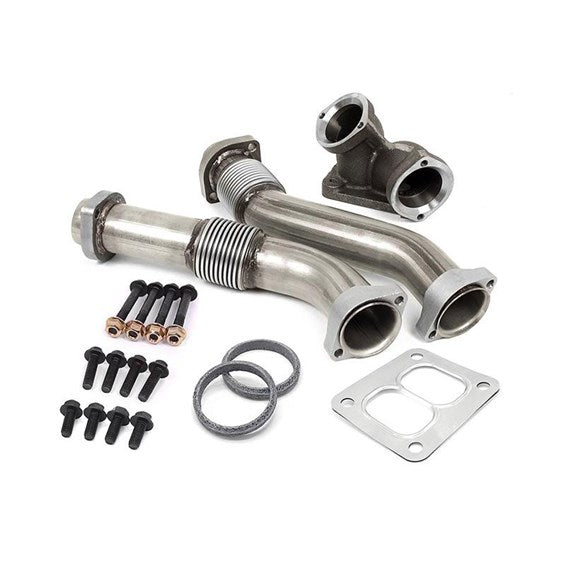 7.3L FORD Powerstroke EBV Delete Kit with Bellowed Up-Pipes
