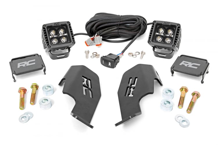 LED Light Kit | Cage Mount | 2" Black Pair | Honda Talon