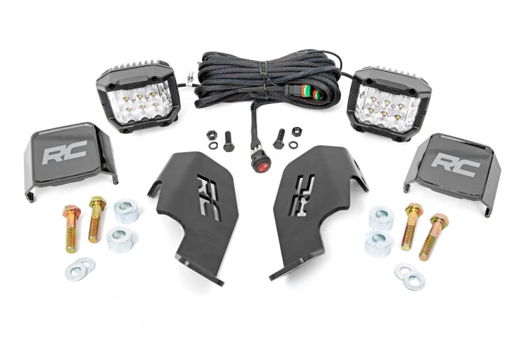 LED Light Kit | Cage Mount | 2" Black Pair | Honda Talon