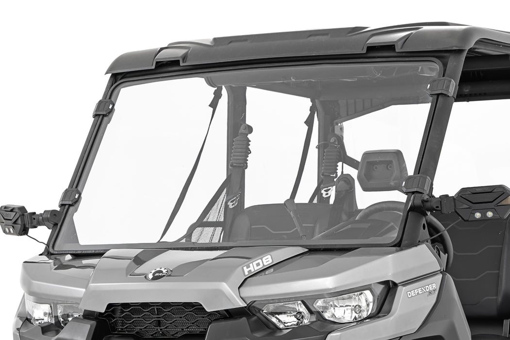 Rough Country Full Windshield | Scratch Resistant | Can-Am Defender HD 8/HD 9/HD 10