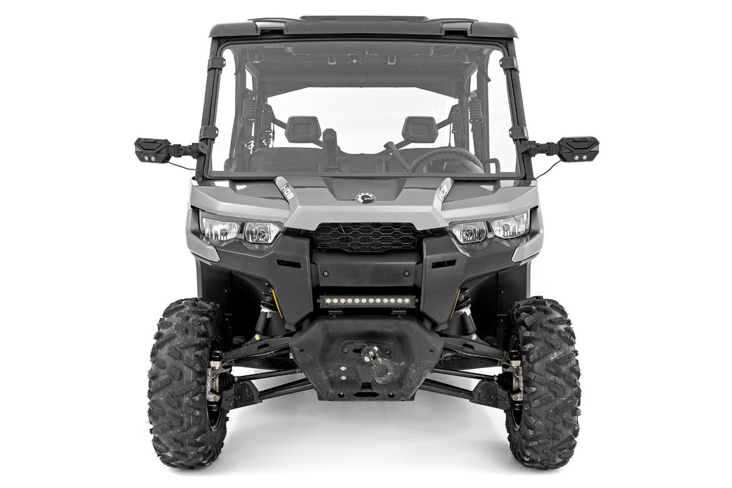 Rough Country Full Windshield | Scratch Resistant | Can-Am Defender HD 8/HD 9/HD 10
